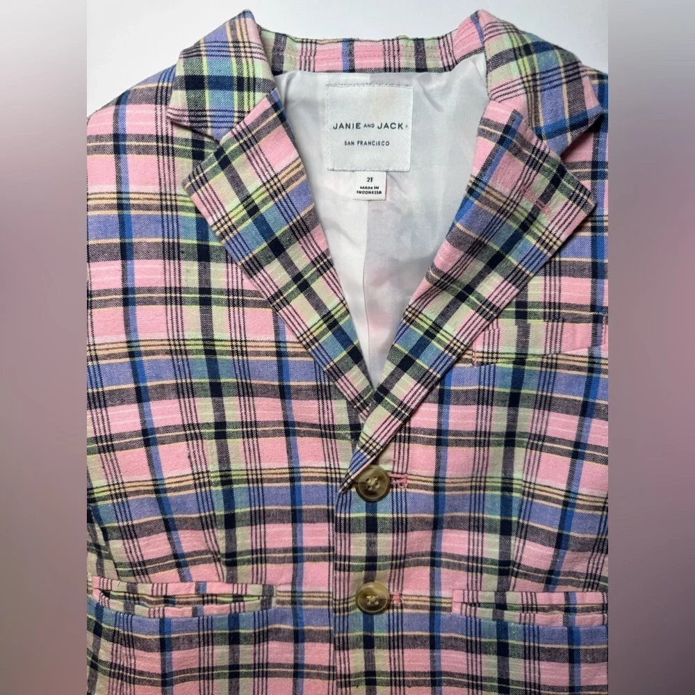 Jamie & Jack Boys Plaid Blazer Size 2T
